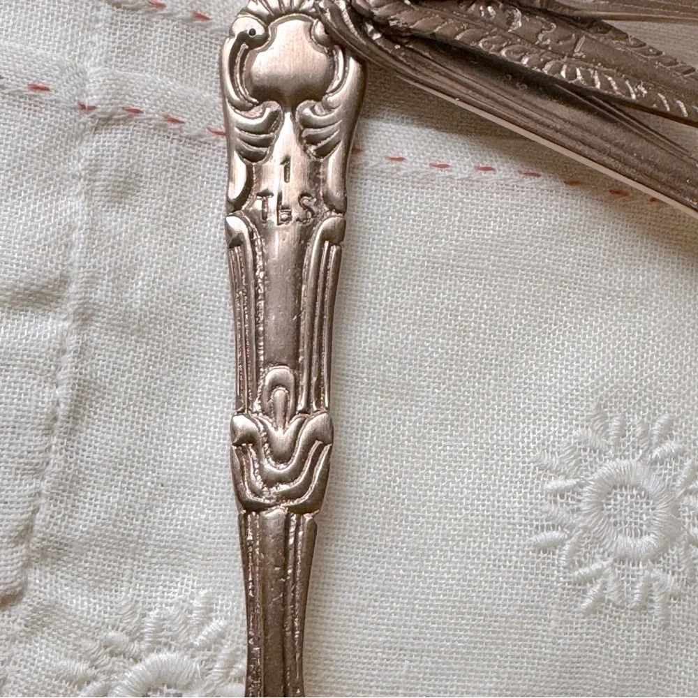 Anthropologie Vintage Flatware Measuring Spoons Safety Pin Copper Set Of 6 Rare